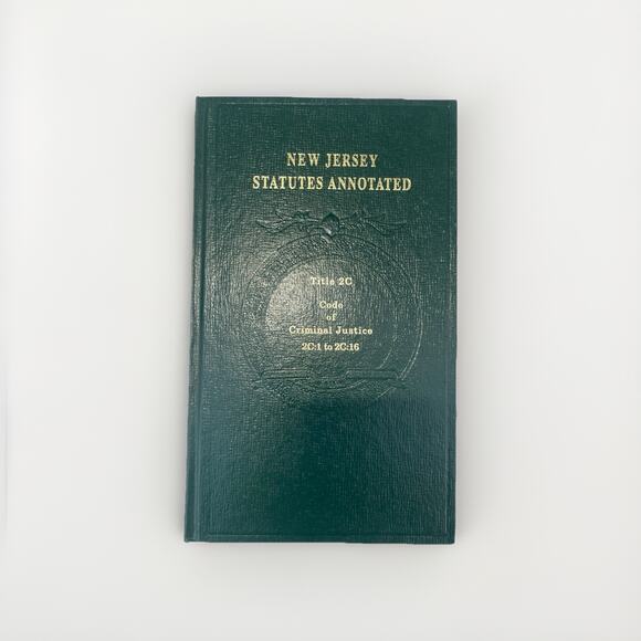 Vintage New Jersey Statutes Annotated Title 2C:1-37 Criminal Justice Law Book - Picture 1 of 3